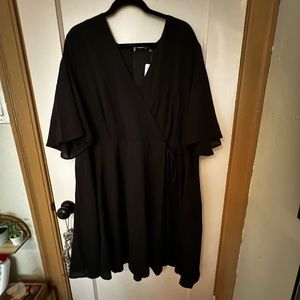 Torrid Black Faux Wrap Dress